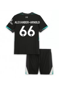 Liverpool Alexander-Arnold #66 Jalkapallovaatteet Lasten Vieraspeliasu 2024-25 Lyhythihainen (+ Lyhyet housut)